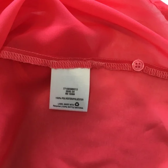 Covington Ladies Gradient Color Change Blouse Comes With Camisole Coral Size L - Picture 6 of 7